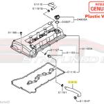 Mitsubishi PCV Valve/Front Valve Cover Hose - Evo X