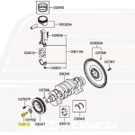Mitsubishi OEM Crank Pulley Center Bolt for 4G63 Evo/DSM (1101A022)