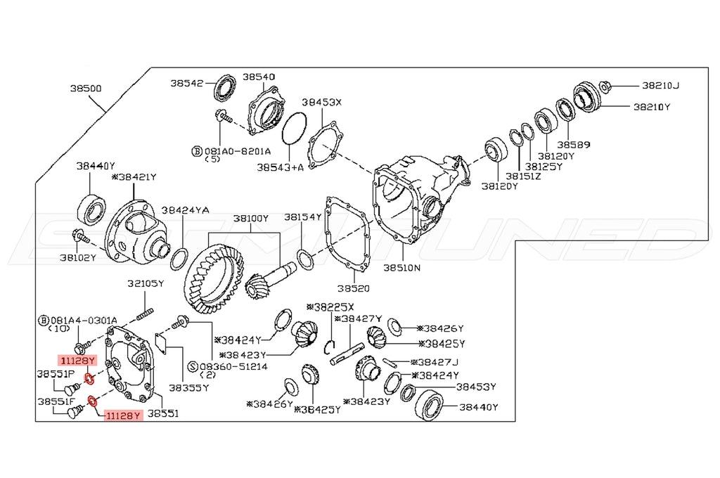 Nissan OEM Diff/Trans Plug Gasket for R35 GTR (11026-4N200)