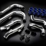 GReddy Intercooler Piping Kit with Black FV2 Valves for R35 GTR (12020945)