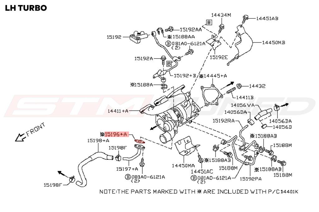 Nissan OEM Turbo Oil Return Line Gasket for R35 GTR (15196-JF00B)