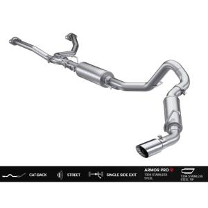 2022+ Tundra 3.4TT MBRP CAT Back Exhaust - T304 SS - Single Side Exit