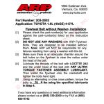 ARP Flywheel Bolts for 2JZ Supra Aftermarket Flywheel (203-2802)