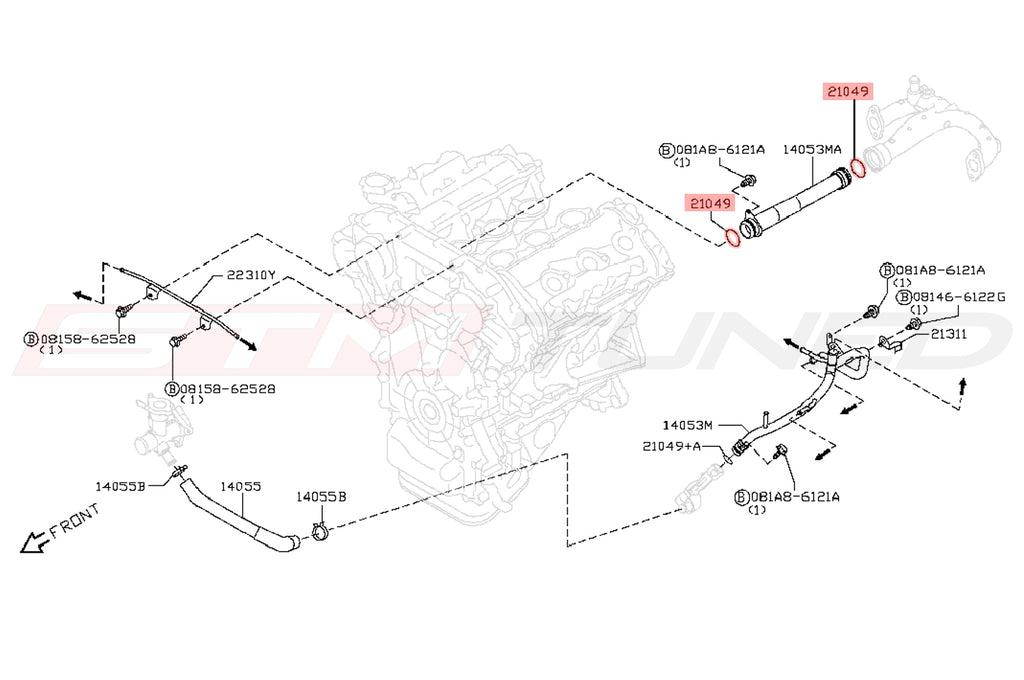 Nissan Water Pipe Oring for R35 GTR 350Z 370Z (21049-AE000)