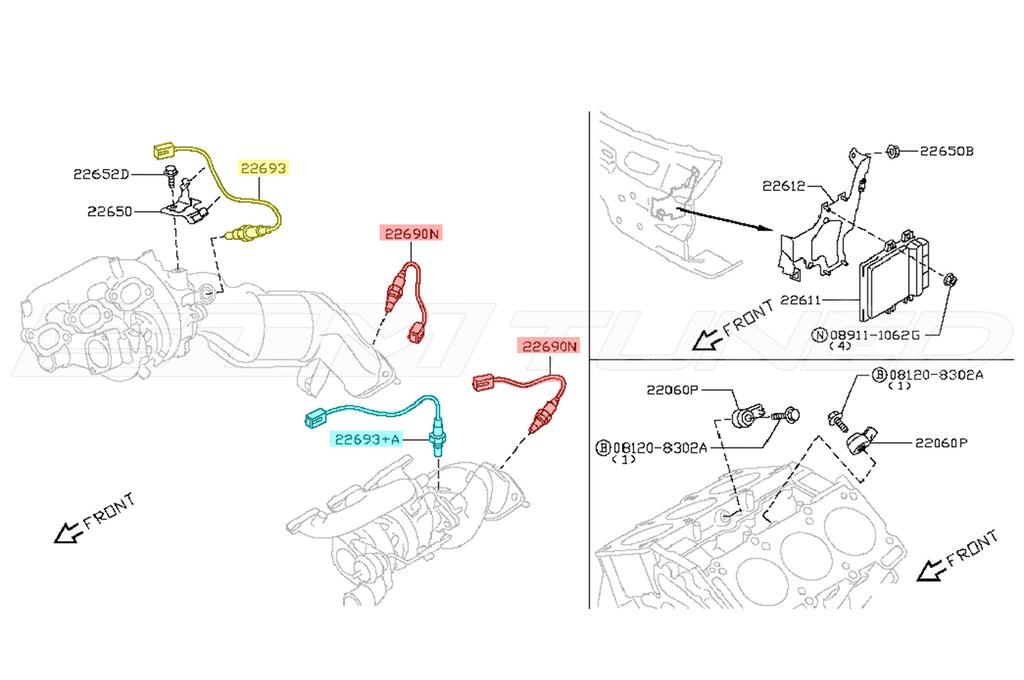 Nissan OEM O2 Oxygen Sensor for R35 GTR