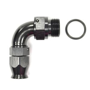 Vibrant Swivel Hose End Fitting to AN to ORB 90° for PTFE Hose