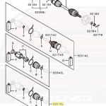 Mitsubishi OEM Axle Boot Repair Kit Inner for Evo X (3817A135)