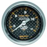 Fuel Pressure: 0-15 PSI - Carbon Fiber Mechanical Gauge (2 1/16)