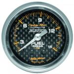 Fuel Pressure: 0-15 PSI - Carbon Fiber Mechanical Gauge (2 1/16)