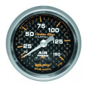 Air Pressure: 0-150 PSI - Carbon Fiber Mechanical Gauge (2 1/16)