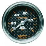 Oil Pressure: 0-100 PSI - Carbon Fiber Mechanical Gauge (2 1/16)