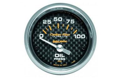 Oil Pressure: 0-100 PSI - Carbon Fiber Air-Core Gauge (2 1/16)