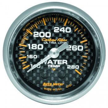Water Temperature: 140-280°F - Carbon Fiber Mechanical Gauge (2 1/16)
