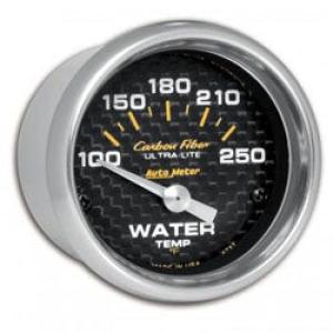 Water Temp: 100-250°F - Carbon Fiber Air-Core Gauge (2 1/16)