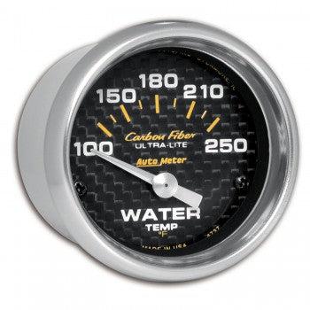 Water Temp: 100-250°F - Carbon Fiber Air-Core Gauge (2 1/16)