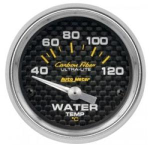 Water Temp (metric): 40-120ºC - Carbon Fiber Air-Core Gauge (2 1/16)