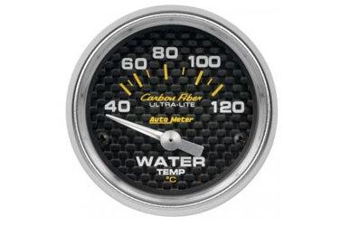 Water Temp (metric): 40-120ºC - Carbon Fiber Air-Core Gauge (2 1/16)