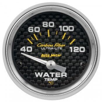 Water Temp (metric): 40-120ºC - Carbon Fiber Air-Core Gauge (2 1/16)