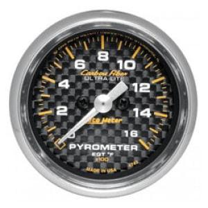 EGT Temperature: 0-1600°F - Carbon Fiber Stepper Motor Gauge (2 1/16)