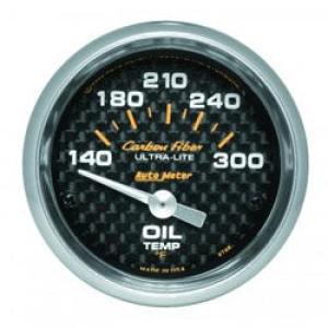 Oil Temperature: 140-300°F - Carbon Fiber Air-Core Gauge (2 1/16)