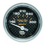 Oil Temperature: 140-300°F - Carbon Fiber Air-Core Gauge (2 1/16)