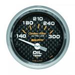 Oil Temperature: 140-300°F - Carbon Fiber Air-Core Gauge (2 1/16)
