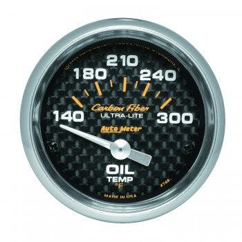 Oil Temperature: 140-300°F - Carbon Fiber Air-Core Gauge (2 1/16)