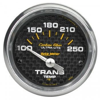 Transmission Temp: 100-250°F - Carbon Fiber Air-Core Gauge (2 1/16)