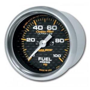 Fuel Pressure: 0-100 PSI - Carbon Fiber Stepper Motor Gauge (2 1/16)
