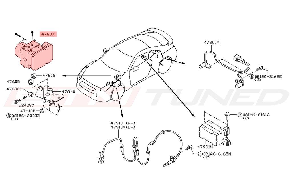 Nissan OEM ABS Brake Actuator Module for 09-11 R35 GTR (47660-JF04A)