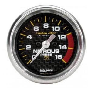 Nitrous Pressure: 0 - 1600PSI - Carbon Fiber Stepper Motor Gauge (2 1/16)