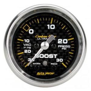 Boost/Vacuum: -30 to 30 PSI - Carbon Fiber Stepper Motor Gauge (2 1/16)