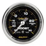 Boost/Vacuum: -30 to 30 PSI - Carbon Fiber Stepper Motor Gauge (2 1/16)