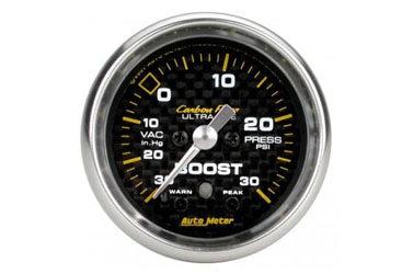 Boost/Vacuum: -30 to 30 PSI - Carbon Fiber Stepper Motor Gauge (2 1/16)