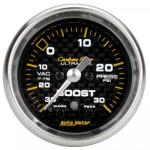 Boost/Vacuum: -30 to 30 PSI - Carbon Fiber Stepper Motor Gauge (2 1/16)