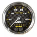 Speedometer: 0-140 MPH - GPS Carbon Fiber (3 3/8)