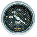 Vacuum: 0-30 inHg - Carbon Fiber Mechanical Gauge (2 1/16)