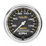Speedometer: 0-190 KM/H - Carbon Fiber Electric Gauge (3 3/8)