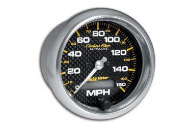 Speedometer: 0-160 MPH - Carbon Fiber Electric Gauge (3 3/8)