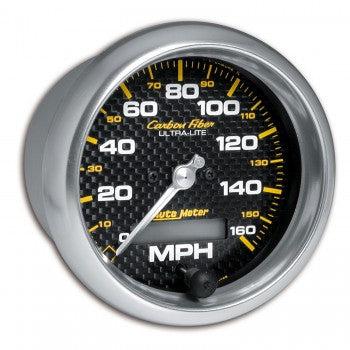 Speedometer: 0-160 MPH - Carbon Fiber Electric Gauge (3 3/8)