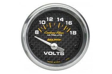 Voltmeter: 8-18V - Carbon Fiber Air-Core Gauge (2 1/16)
