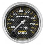 Speedometer: 0-160MPH - Carbon Fiber Mechanical Gauge (3 3/8)
