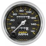 Speedometer: 0-160MPH - Carbon Fiber Mechanical Gauge (3 3/8)