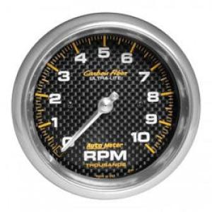 Tachometer: 0-10,000 RPM - Carbon Fiber In-Dash Gauge (3 3/8)