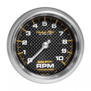Tachometer: 0-10,000 RPM - Carbon Fiber In-Dash Gauge (3 3/8)