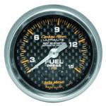Fuel Pressure: 0-15 PSI - Carbon Fiber Mechanical Gauge (2 5/8)