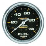 Fuel Pressure: 0-100 PSI - Carbon Fiber Mechanical Gauge (2 5/8)