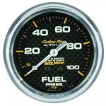 Fuel Pressure: 0-100 PSI - Carbon Fiber Mechanical Gauge (2 5/8)