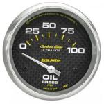 Oil Pressure: 0-100 PSI - Carbon Fiber Air-Core Gauge (2 5/8)