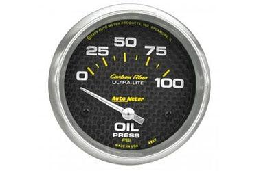 Oil Pressure: 0-100 PSI - Carbon Fiber Air-Core Gauge (2 5/8)